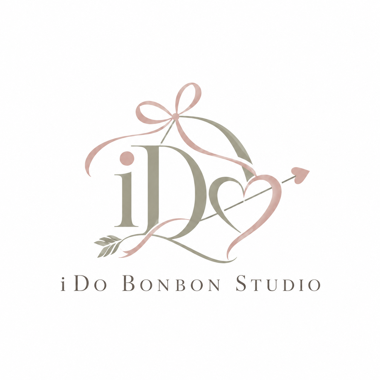 iDo Bonbon Studio logo with a bow, heart and Cupid’s arrow